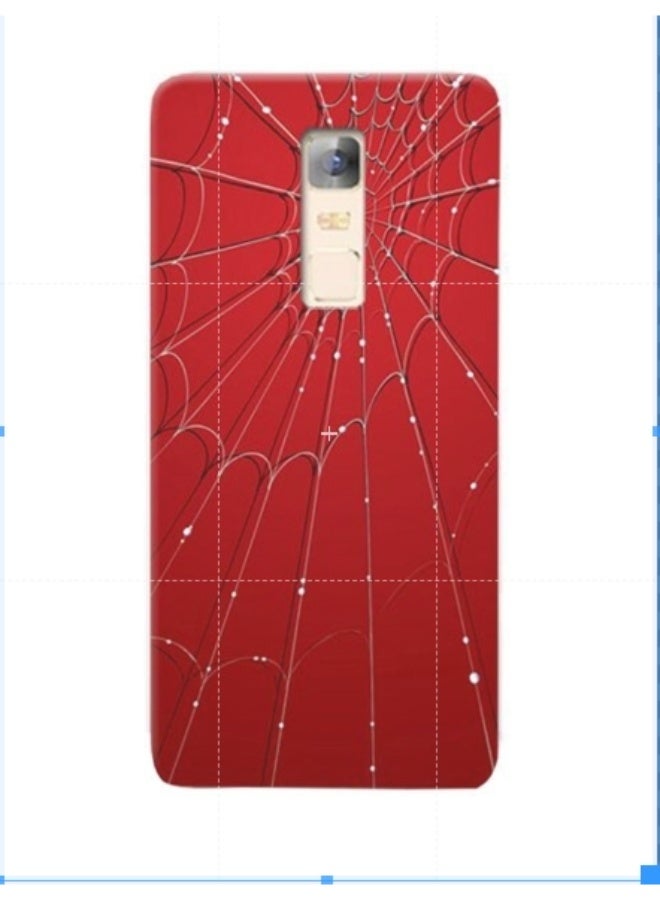 غطاء حماية واقٍ بنقش شبكة العنكبوت لهاتف إنفينيكس نوت 3 X601 أحمر