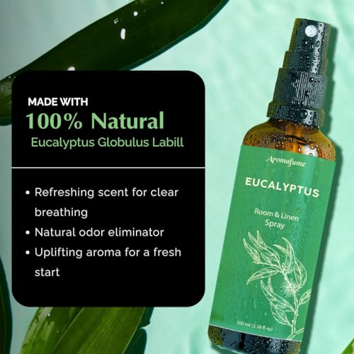 Aromafume Eucalyptus & Mint Room, Linen & Pillow Spray by Aromafume | 100ml/3.38fl oz | with Pure Eucalyptus & Mint Essential Oil | Aromatherapy | Mist for Bedding, Fabrics - Image 2