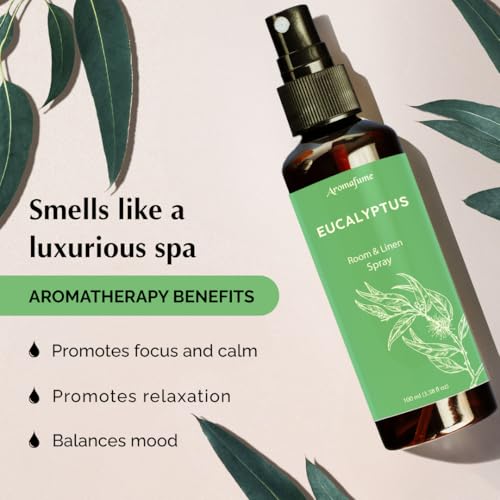 Aromafume Eucalyptus & Mint Room, Linen & Pillow Spray by Aromafume | 100ml/3.38fl oz | with Pure Eucalyptus & Mint Essential Oil | Aromatherapy | Mist for Bedding, Fabrics - Image 5