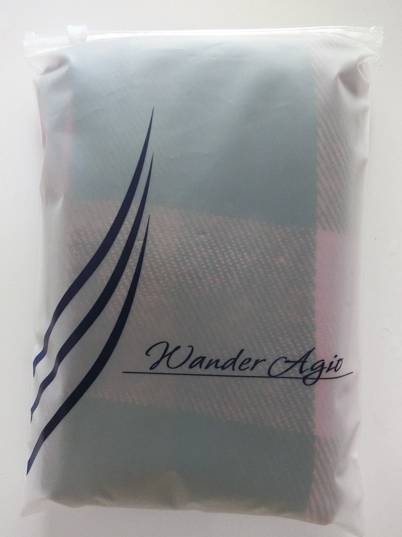 Wander Agio Women's Fashion Long Shawl Big Grid Winter Warm Large Scarf Red Black Green - Image 2
