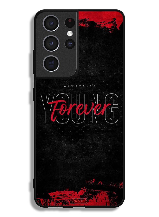 Tolwak Samsung Galaxy S21 Ultra 5G Protective Case Cover Forever Young - Image 3
