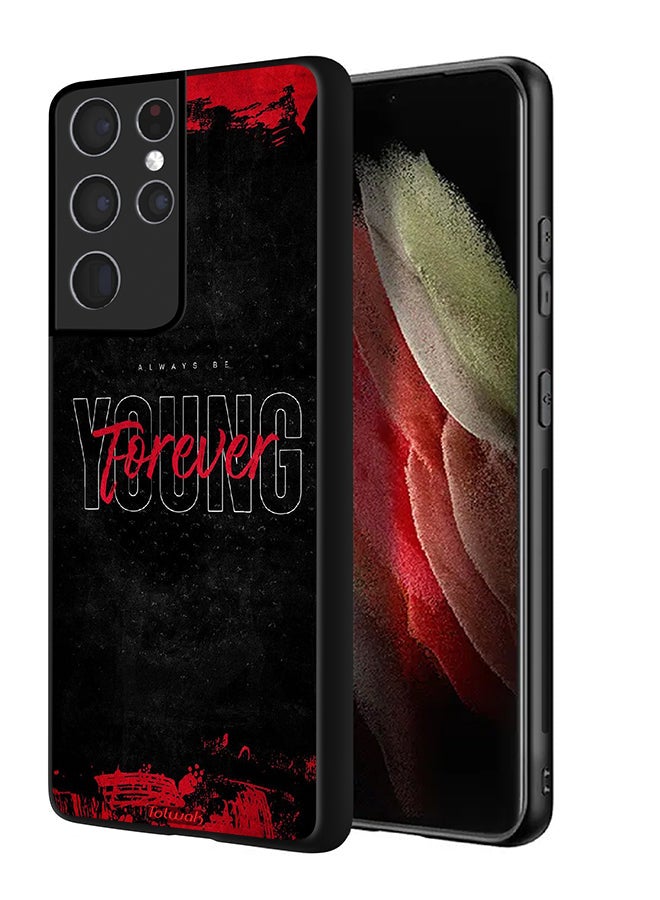 Tolwak Samsung Galaxy S21 Ultra 5G Protective Case Cover Forever Young - Image 1