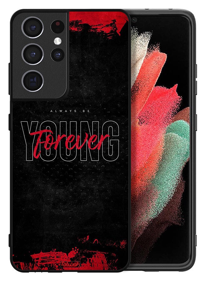 Tolwak Samsung Galaxy S21 Ultra 5G Protective Case Cover Forever Young - Image 2