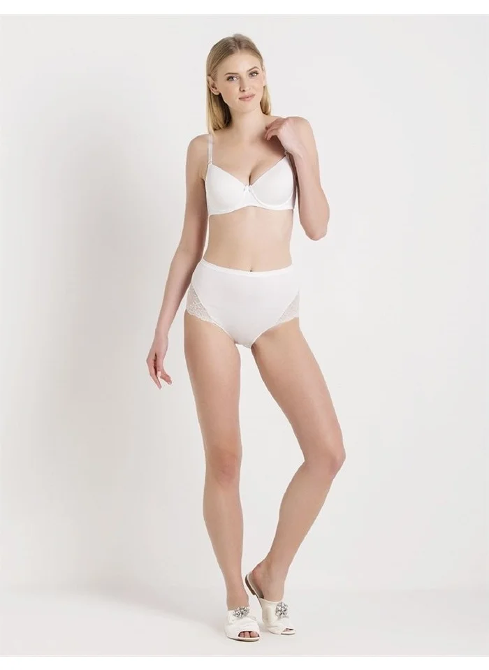 Magic Form 3045 Thin Sponge Plain Fabric Bra - White