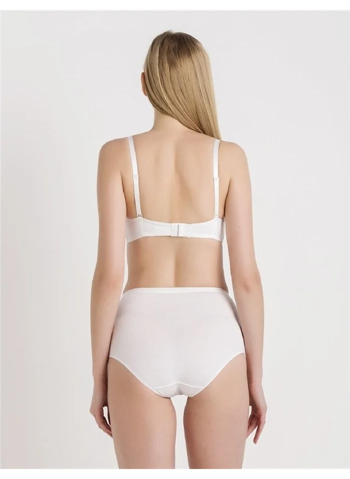 Magic Form 3045 Thin Sponge Plain Fabric Bra - White