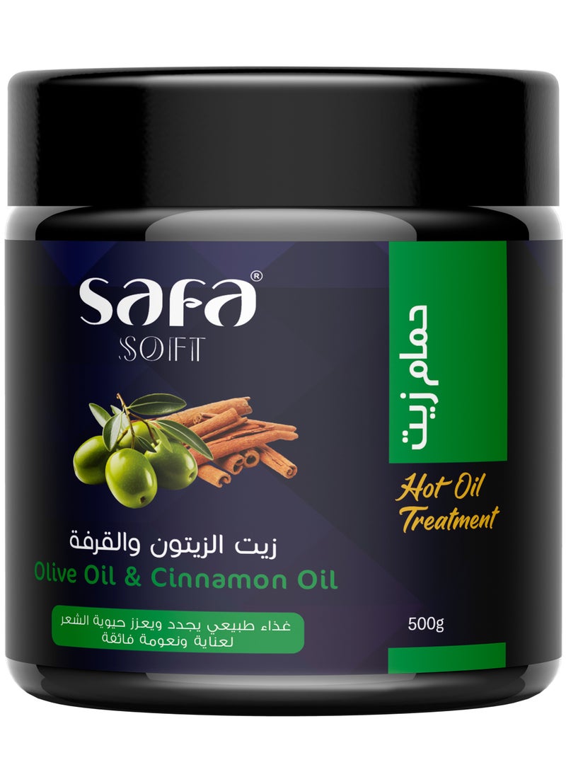 صفا سوفت حمام زيت - زيت الزيتون والقرفة (500جم) - Image 1