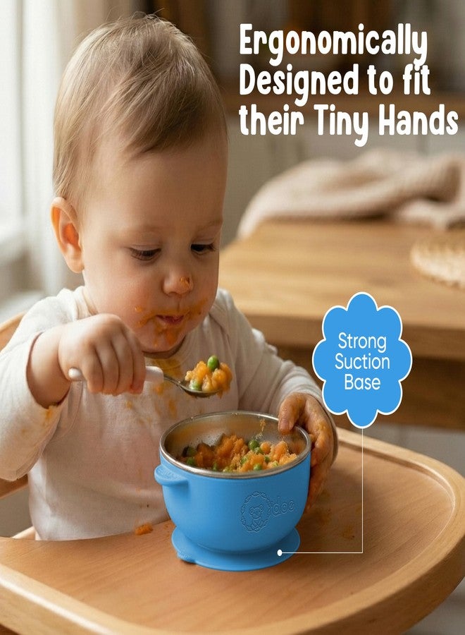 O'doe Baby Bowls - Stainless Steel Baby Feeding Bowls with Suction | Non-Slip Toddler Bowls for Self Feeding | BPA-Free Kids Bowls for Baby Food | Stainless Steel Bowls Kids - Image 5