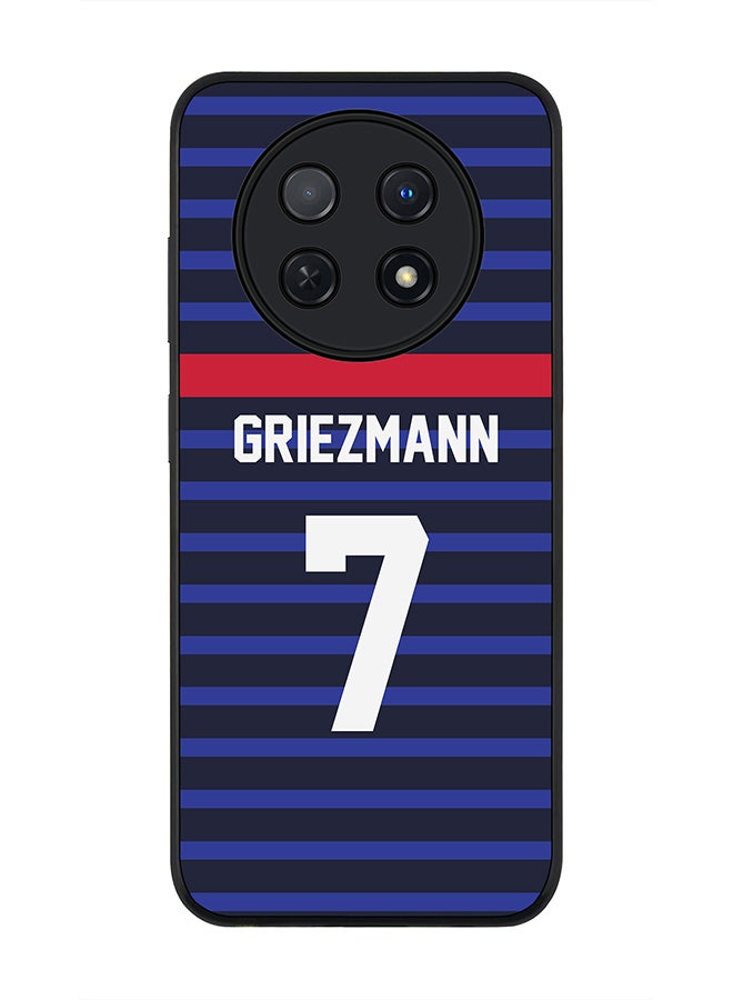 Stylizedd Rugged Black edge case for Huawei Nova Y91 4G  Huawei Enjoy 60X, Slim fit Soft Case Flexible Rubber Edges Anti Drop TPU Gel Thin Cover -  Football Team - France, Player Name - Griezmann - Image 1