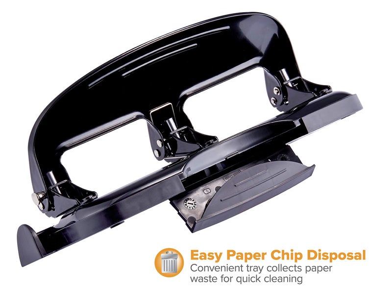 Bostitch Office EZ Squeeze 20 Sheet Standard 3 Hole Punch, Metal Construction, Silver/Black (HP20) - Image 5