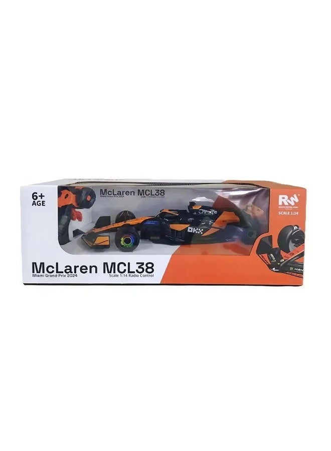 Formula 1 Rw Miami Grand Prix 2024 Mclaren Mcl38 Rc Car (1:14, Orange/Black) - Image 3