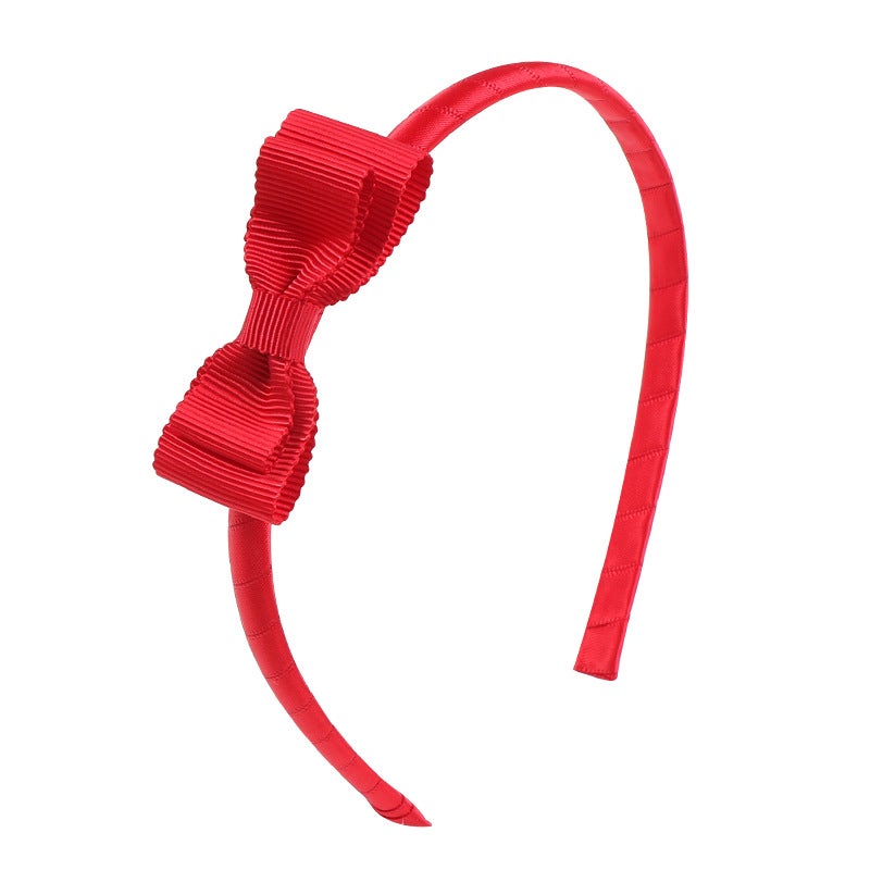 Generic 80907 Cute Bow Headband Spring and Summer New Thread Cloth Headband Full Bag Cloth Childrens Fabric Headband MH364 auspicious red