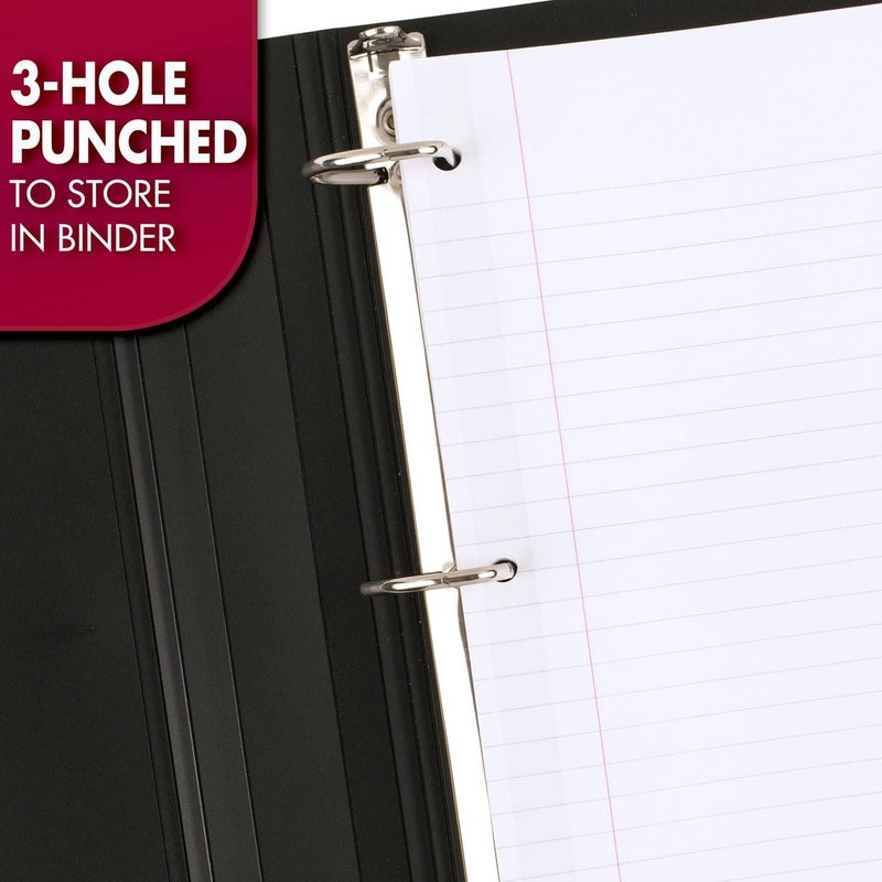 Mead Loose Leaf Paper, Wide Ruled Filler Notebook Paper, Reinforced, 8" x 10-1/2", 100 Sheets, Fits 3-Ring Binder (15006) - Image 5