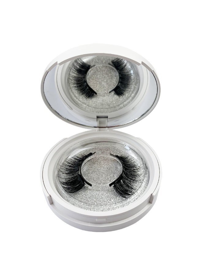 Magnetic False Eyelashes Set, Reusable Magnetic Eyelashes, Upper and Lower Eyelashes Combination (Left and Right Eyes Separate), Natural Glue-free 3D False Eyelashes Set with Applicator, Easy to Wear - Image 1