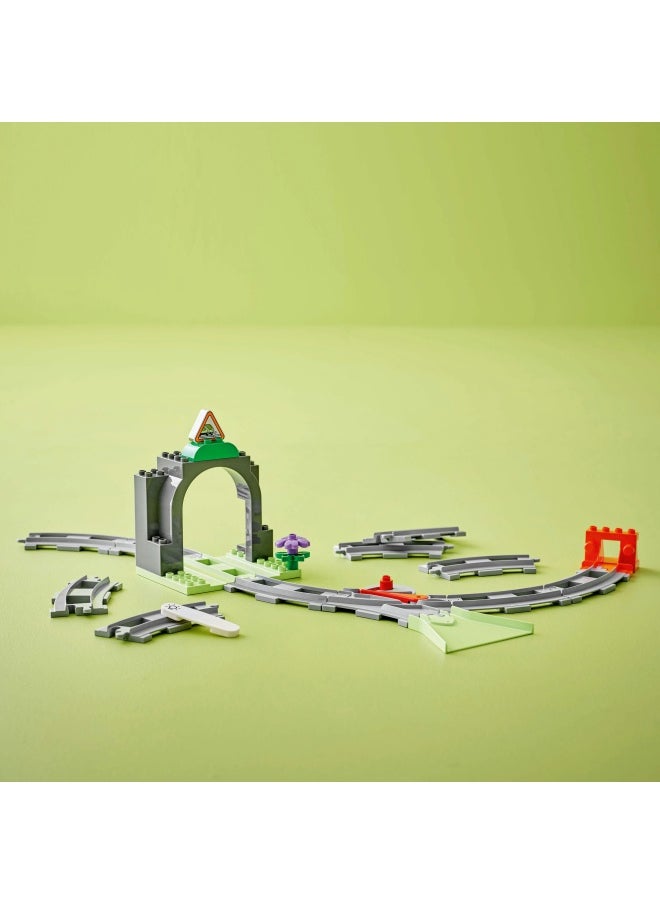 LEGO DUPLO Town Train Tunnel and Tracks Expansion Set, Toddler Learning Toy for 2 Plus Year Old Boys & Girls, Montessori Playset for Preschool Kids Who Love Creative Vehicle Toys 10425 (20 pieces)  - Image 5
