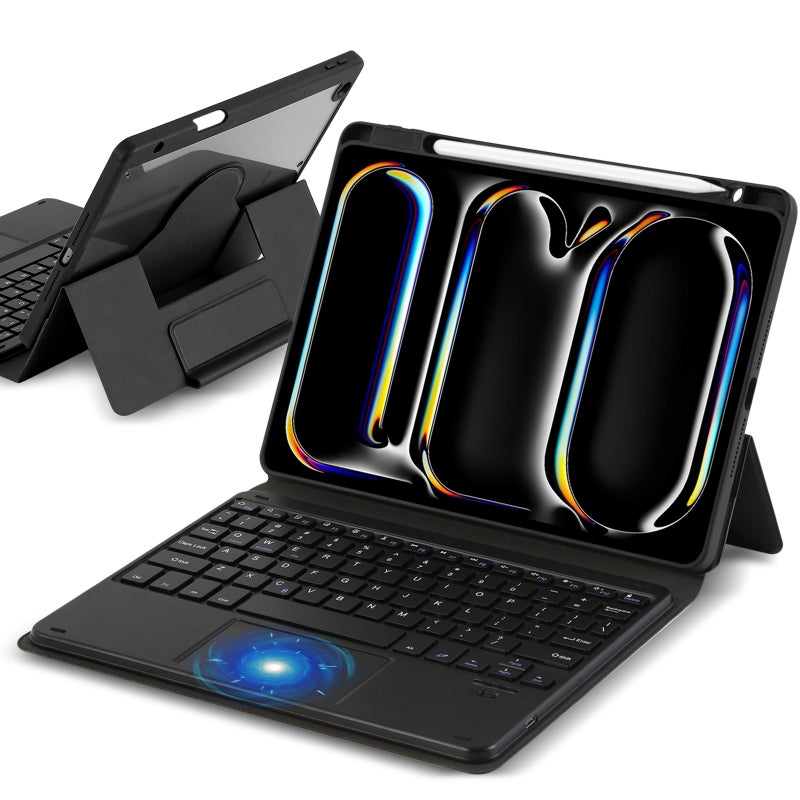 لوحة مفاتيح مغناطيسية + غطاء لأجهزة iPad iPad air iPad Pro11 بحجم 10.2/10.9/11 بوصة - غطاء لوحة مفاتيح منفصلة مغناطيسي - Image 1