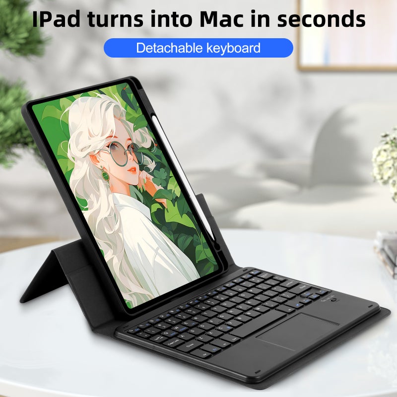 لوحة مفاتيح مغناطيسية + غطاء لأجهزة iPad iPad air iPad Pro11 بحجم 10.2/10.9/11 بوصة - غطاء لوحة مفاتيح منفصلة مغناطيسي - Image 3