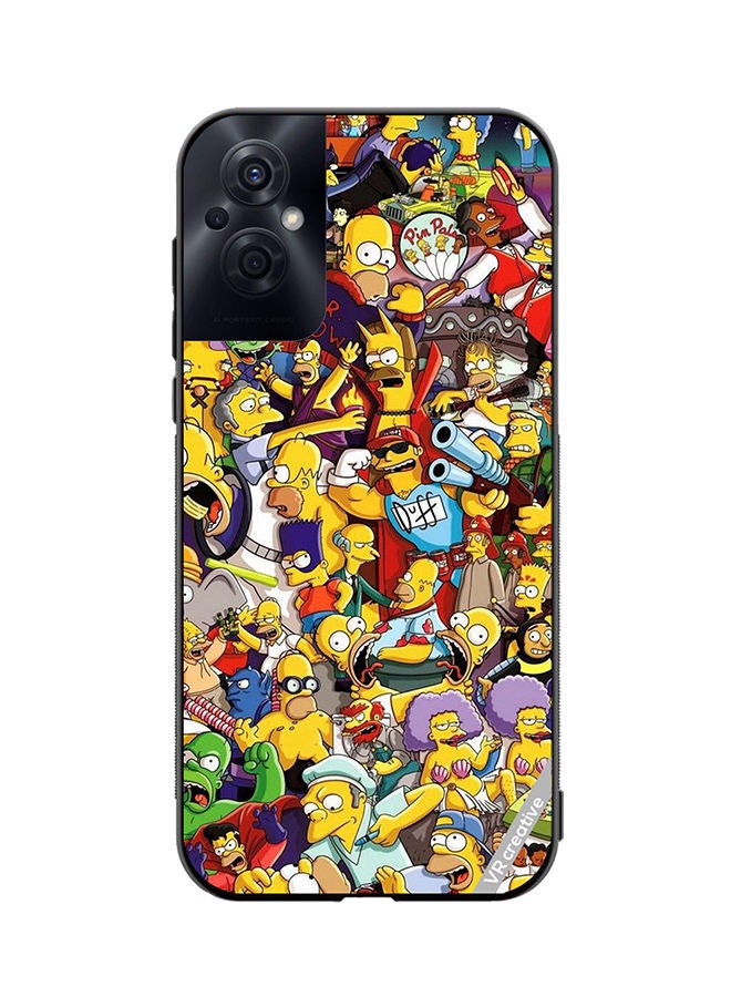 VR CREATIVE Protective Case Cover For Oppo Reno8 Z Simpsons Design Multicolour - Image 1