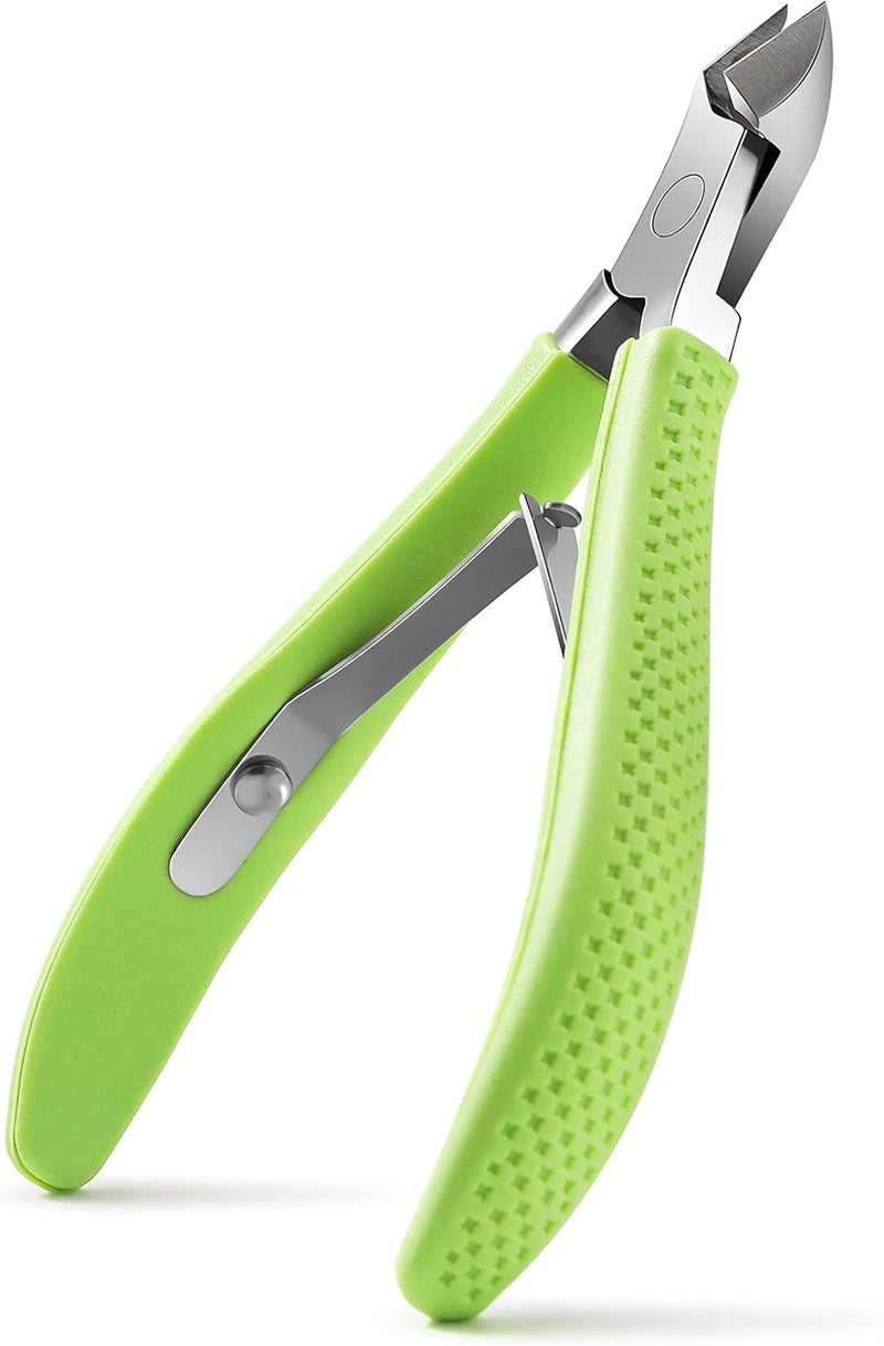FVION Modern Green Cuticle Trimmer - 9mm Stainless Steel Cuticle Nippers - Image 1