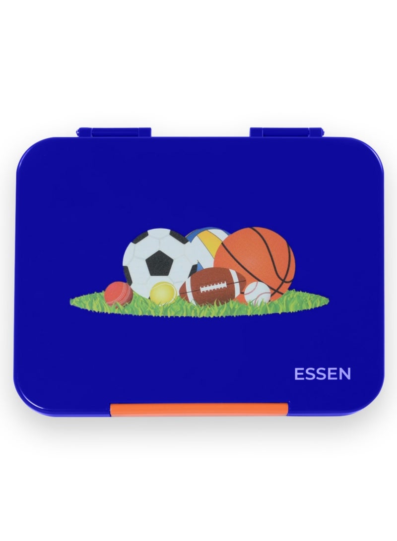 ESSEN Bento Large Lunch Box for kids boys - Blue Sports balls - Image 1