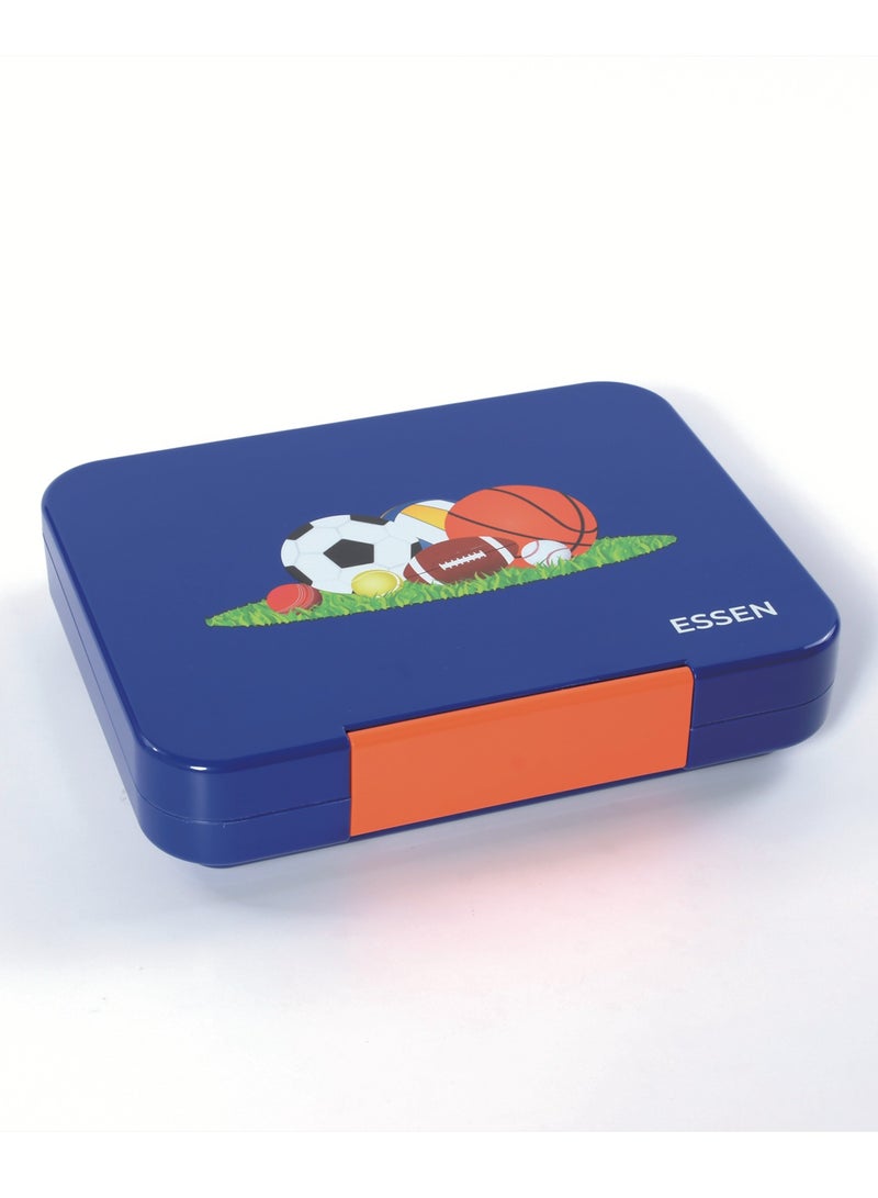 ESSEN Bento Large Lunch Box for kids boys - Blue Sports balls - Image 2