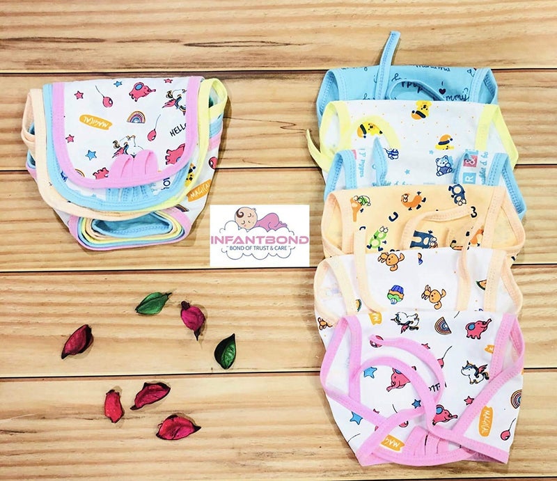 Infantbond Baby Super Soft Cotton Single Layer Cloth Nappies(0-4 Months)(Assorted) (Pack of 24) - Image 1