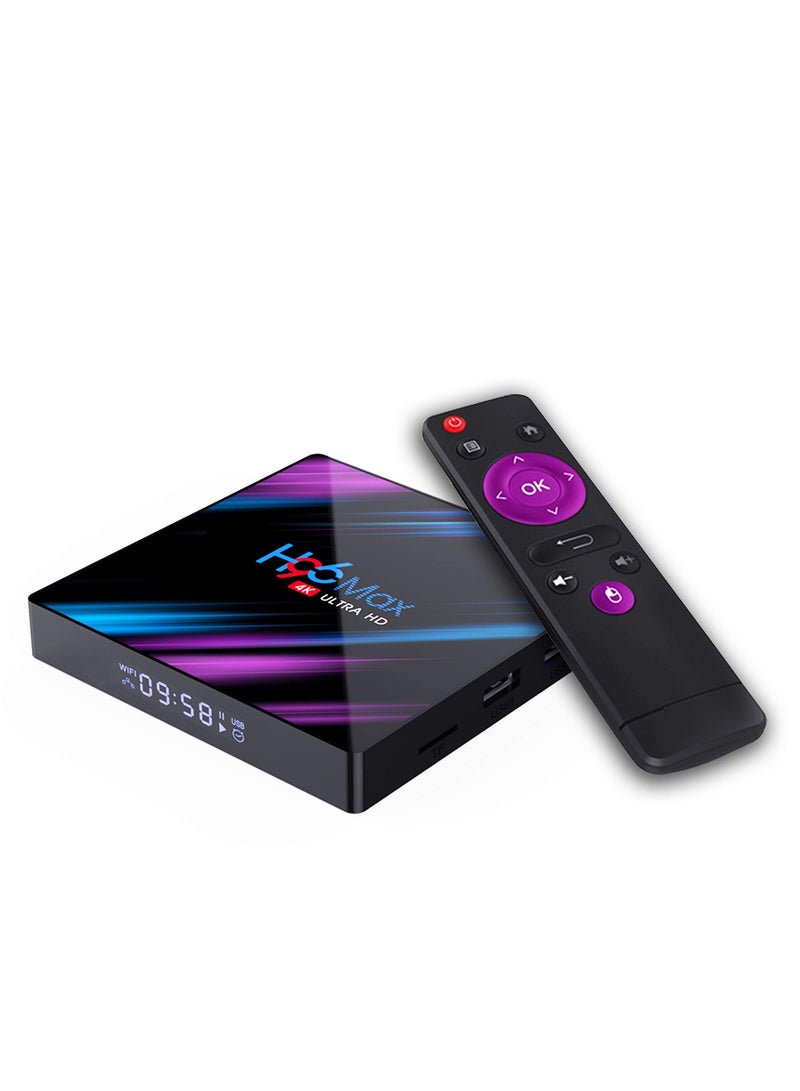 أتش 96 H96 تلفزيون ماكس حالة الروبوت 10.0 ، 4GB ذاكرة الوصول العشوائي 32GB مدمج المزدوج الفرقة 2.4G / 5G واي فاي المزدوج الذكية الروبوت التلفزيون حالة / 4K ستيريو HD صورة دعم USB 3.0 - Image 1