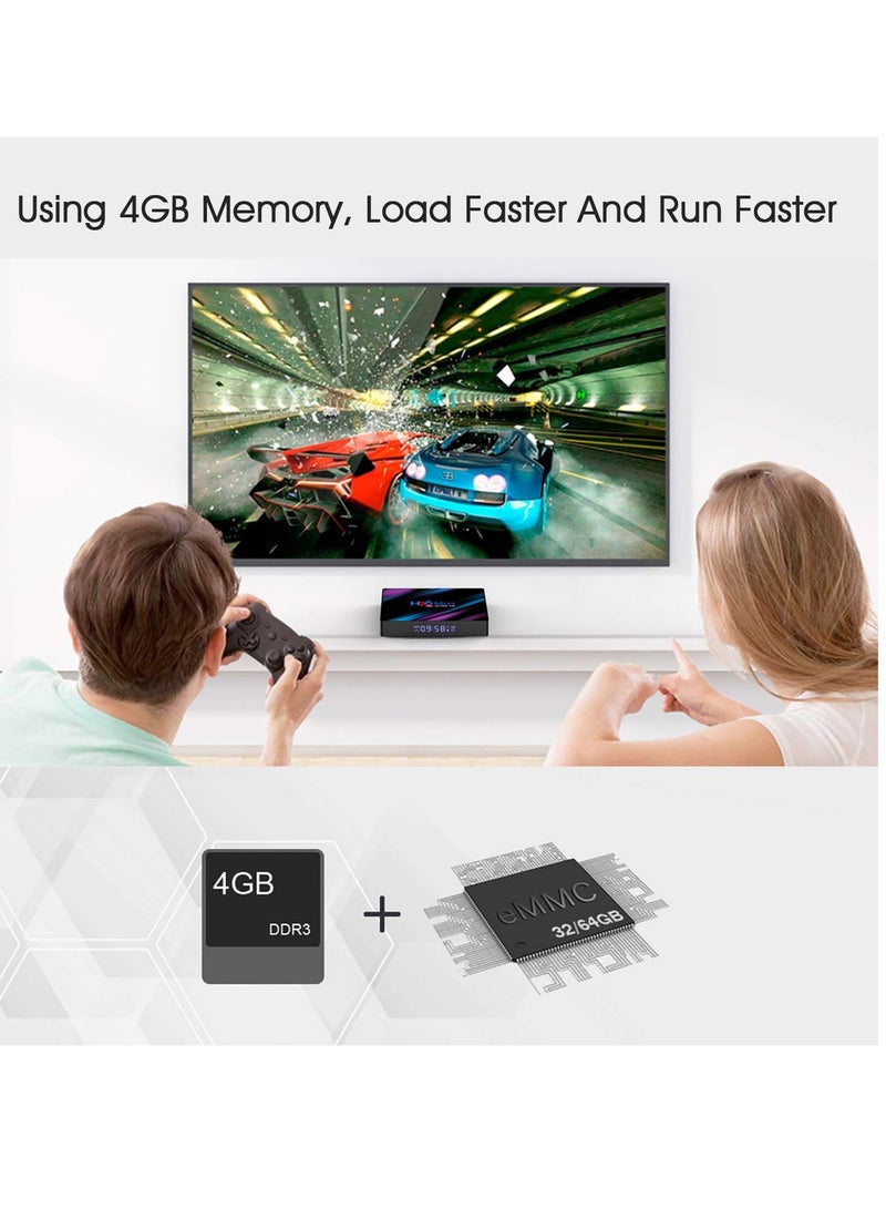 أتش 96 H96 تلفزيون ماكس حالة الروبوت 10.0 ، 4GB ذاكرة الوصول العشوائي 32GB مدمج المزدوج الفرقة 2.4G / 5G واي فاي المزدوج الذكية الروبوت التلفزيون حالة / 4K ستيريو HD صورة دعم USB 3.0 - Image 3