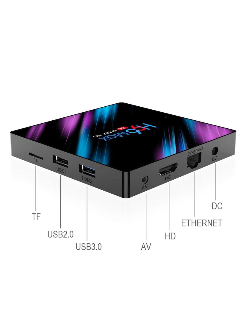 أتش 96 H96 تلفزيون ماكس حالة الروبوت 10.0 ، 4GB ذاكرة الوصول العشوائي 32GB مدمج المزدوج الفرقة 2.4G / 5G واي فاي المزدوج الذكية الروبوت التلفزيون حالة / 4K ستيريو HD صورة دعم USB 3.0 - Image 4