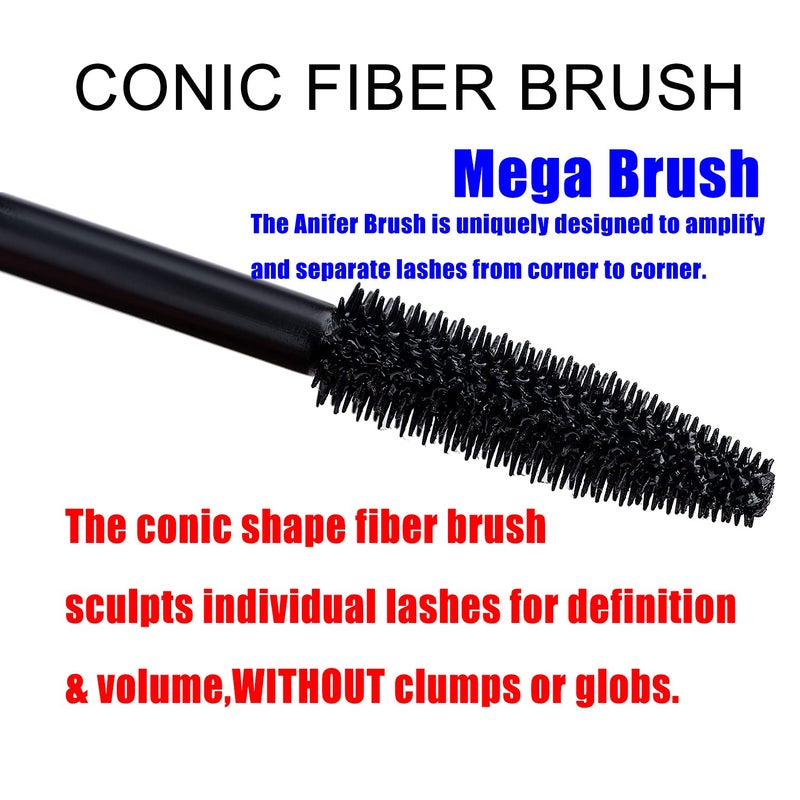 Anifer Intense Volume Mascara, Suitable for Sensitive Eyes, Clump-Free, Flake-Free, Smudge-Proof, Black - Image 4