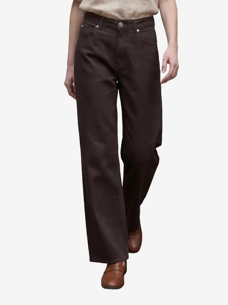 ماي فاشن MY FASHION High Waist Straight Leg Denim Pants