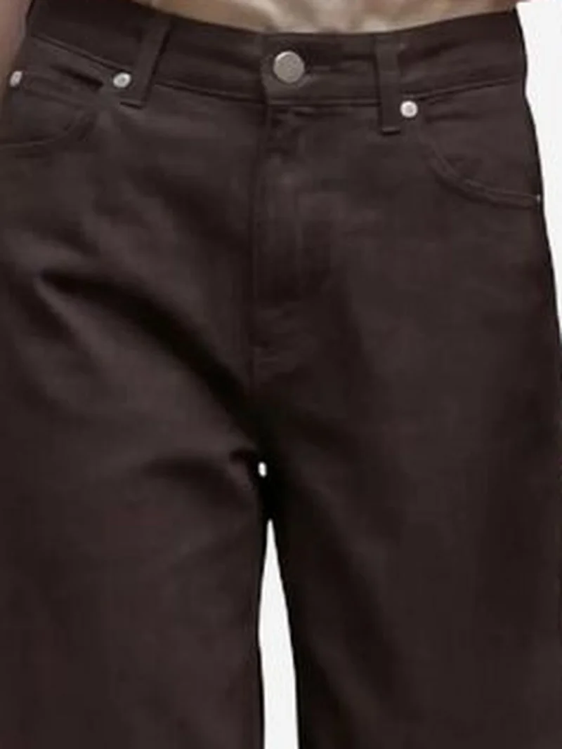 My Fashion Coffee Brown MY FASHION High Waist Straight Leg Denim Pants for Women | Best Price UAE