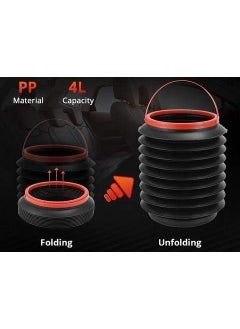 JAY VAVERIYA SALES Jay Vaveriya Sales Multifunction Foldable Car Handy Bucket Magic Container Trash Bin Storage Collapsible Durable Boot Organizer Camping Bucket 1Pcs  - Image 3