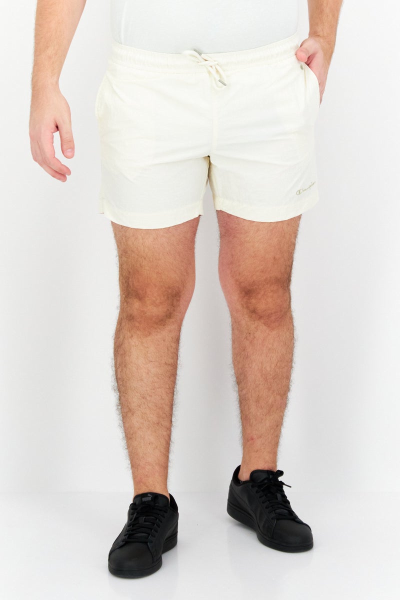 Champion Men Sportswear Fit Embroidered Logo Training Shorts, Beige - Image 1