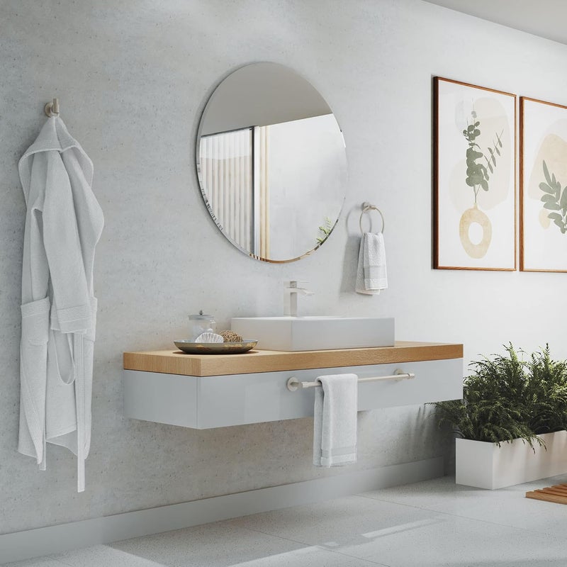 Gatco 4671 Reveal 18 Towel Bar Satin Nickel  Wall Mount Towel Holder for Bathroom Total Length 2013 - Image 5