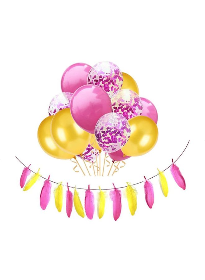 شاربدو بالونات وشريط من الريش لديكور الحفلات - Image 1