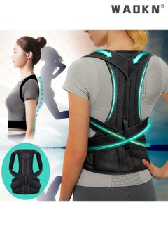 WAOKN Back Brace, Adjustable Posture Corrector for Women and Men,Shoulder Support Straightener Improves Posture,Back Support Belt for Upper and Lower Back,Neck,Spine,Lumbar Pain Relief Stretcher Trainer  - Image 1