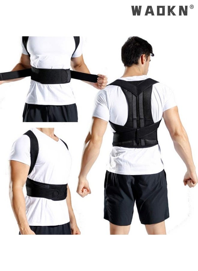 WAOKN - Back Brace, Adjustable Posture Corrector for Women and Men,Shoulder Support Straightener Improves Posture,Back Support Belt for Upper and Lower Back,Neck,Spine,Lumbar Pain Relief Stretcher Trainer - Image 1