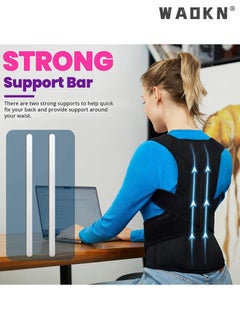 WAOKN Back Brace, Adjustable Posture Corrector for Women and Men,Shoulder Support Straightener Improves Posture,Back Support Belt for Upper and Lower Back,Neck,Spine,Lumbar Pain Relief Stretcher Trainer  - Image 3