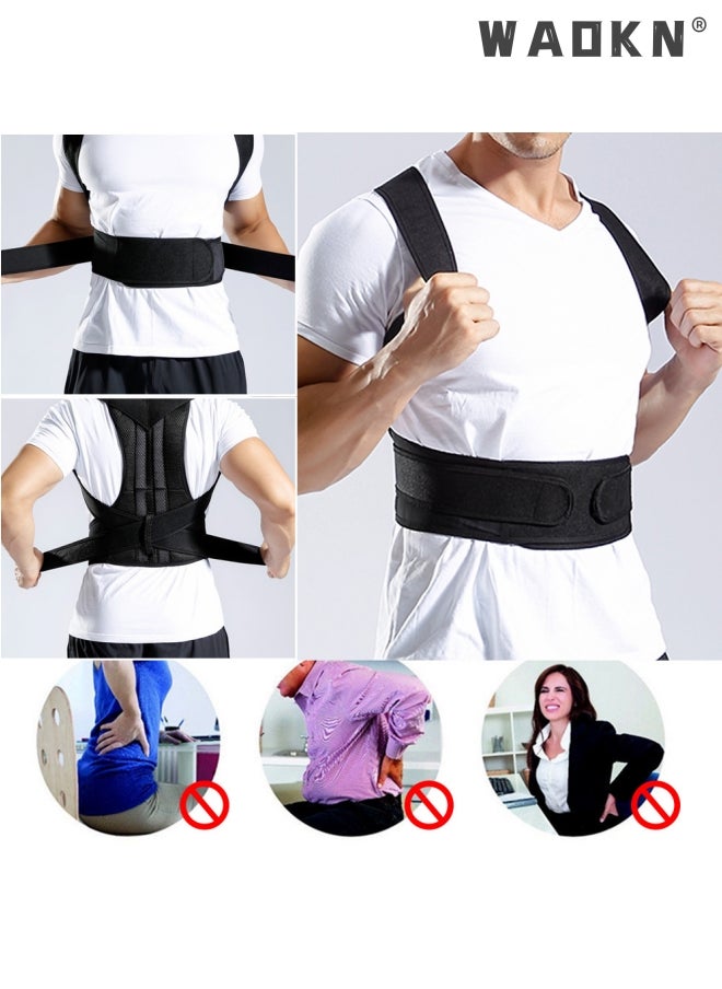 WAOKN - Back Brace, Adjustable Posture Corrector for Women and Men,Shoulder Support Straightener Improves Posture,Back Support Belt for Upper and Lower Back,Neck,Spine,Lumbar Pain Relief Stretcher Trainer - Image 1