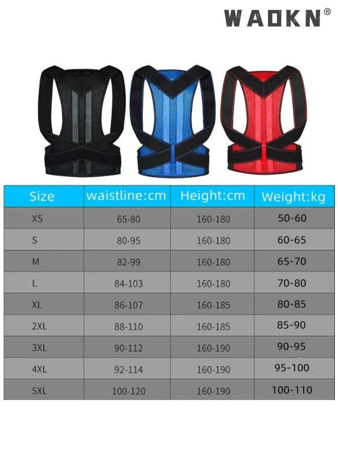 WAOKN - Back Brace, Adjustable Posture Corrector for Women and Men,Shoulder Support Straightener Improves Posture,Back Support Belt for Upper and Lower Back,Neck,Spine,Lumbar Pain Relief Stretcher Trainer - Image 1