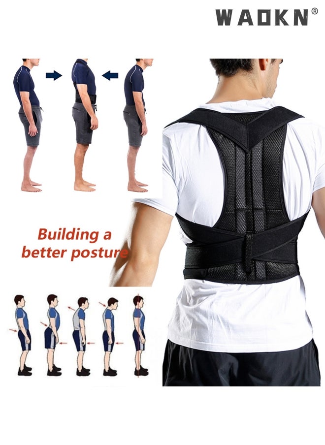 WAOKN Back Brace, Adjustable Posture Corrector for Women and Men,Shoulder Support Straightener Improves Posture,Back Support Belt for Upper and Lower Back,Neck,Spine,Lumbar Pain Relief Stretcher Trainer  - Image 5