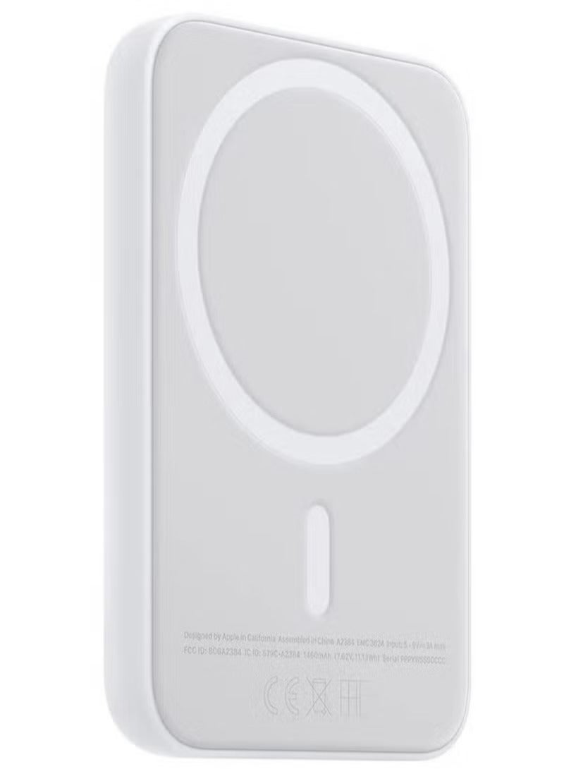 TIGER MagSafe Wireless Power Bank 10000mAh for iPhone 14/13/12 – Magnetic Portable Charger with Fast Wireless Charging, USB-C Input/Output, Slim Lightweight Design – Travel-Friendly Backup Battery – White - Image 1