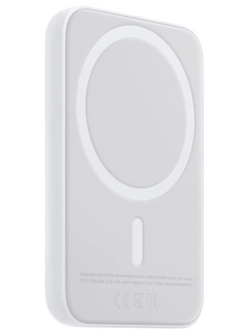 TIGER MagSafe Wireless Power Bank 10000mAh for iPhone 14/13/12 – Magnetic Portable Charger with Fast Wireless Charging, USB-C Input/Output, Slim Lightweight Design – Travel-Friendly Backup Battery – White - Image 3