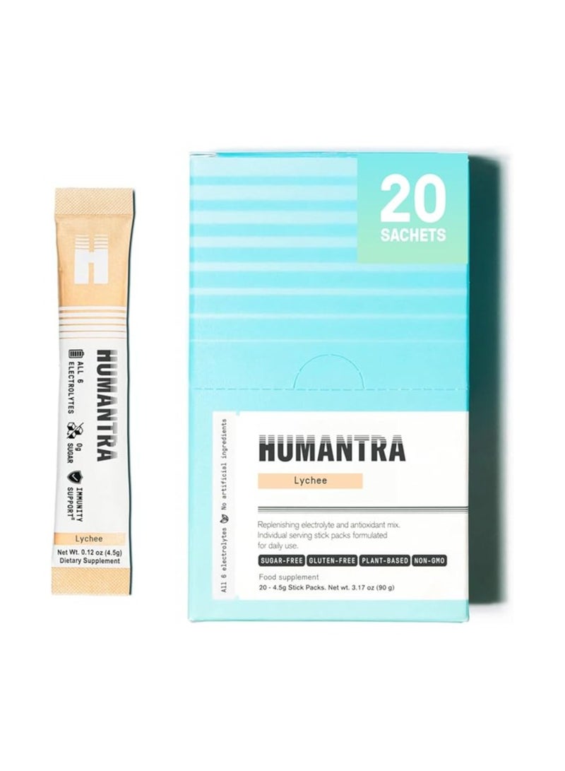 Humantra Electrolyte Lychee flavour 80G  - Image 1