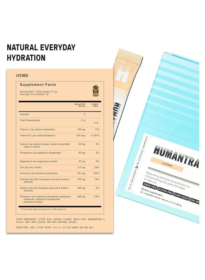 Humantra Electrolyte Lychee flavour 80G  - Image 3
