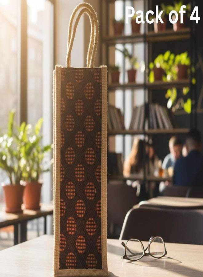 Highdas Jute Bottle Sling Bag (Brown) - Durable & Lightweight Eco-Friendly Water Bottle Carrier for Office, Gym & Travel (4, Medium) - Image 2