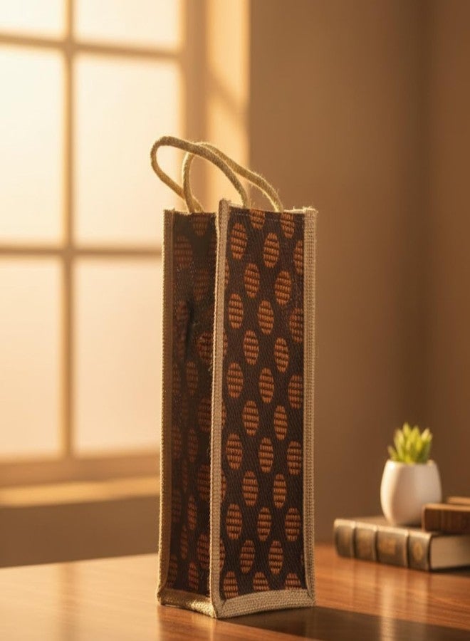 Highdas Jute Bottle Sling Bag (Brown) - Durable & Lightweight Eco-Friendly Water Bottle Carrier for Office, Gym & Travel (4, Medium) - Image 3