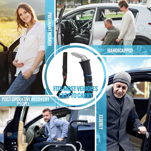 Milifox 2 Pcs Car Door Assist Grip Handle : Car Handle Assist and Adjustable Standing Safety Handle,Portable Vehicle Support Handle Assist Designed for Elderly,Handicapped and Injured - Image 4