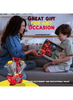 AMALICO V8 Small Car Engine Model Kit Toy For Kids Educational Science Building Toys For Boys Age 3 4 5 6 7 8 Year Old Birthday Gifts Children Take Apart Mechanic Tool Set  - Image 4