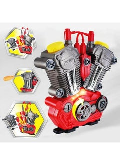 AMALICO V8 Small Car Engine Model Kit Toy For Kids Educational Science Building Toys For Boys Age 3 4 5 6 7 8 Year Old Birthday Gifts Children Take Apart Mechanic Tool Set  - Image 5
